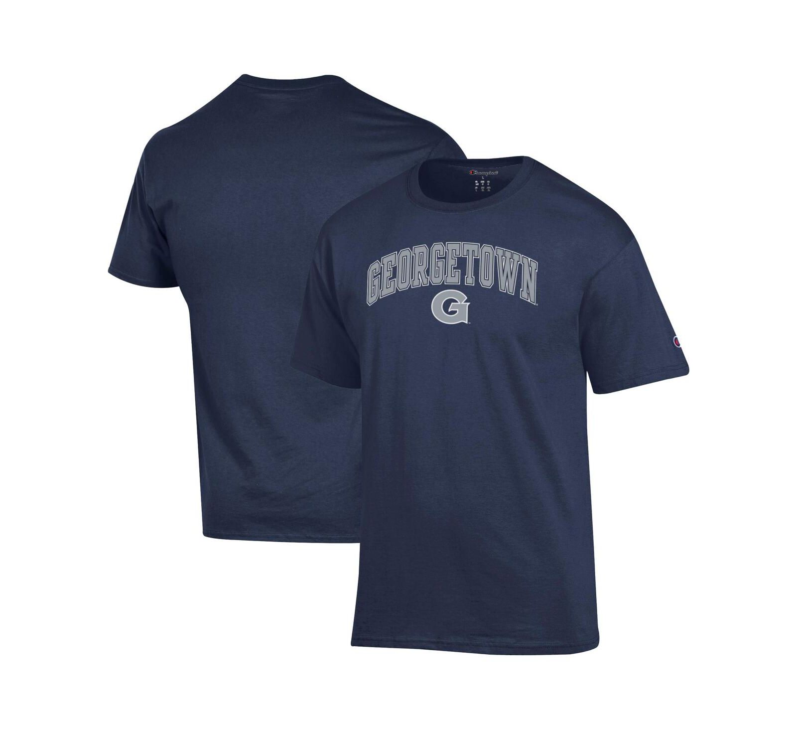 Champion Men's Navy Georgetown Hoyas Arch Over Logo T-Shirt