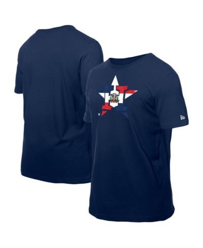 Мужская футболка New Era Houston Astros с флагом Доминиканской Республики, темно-синяя