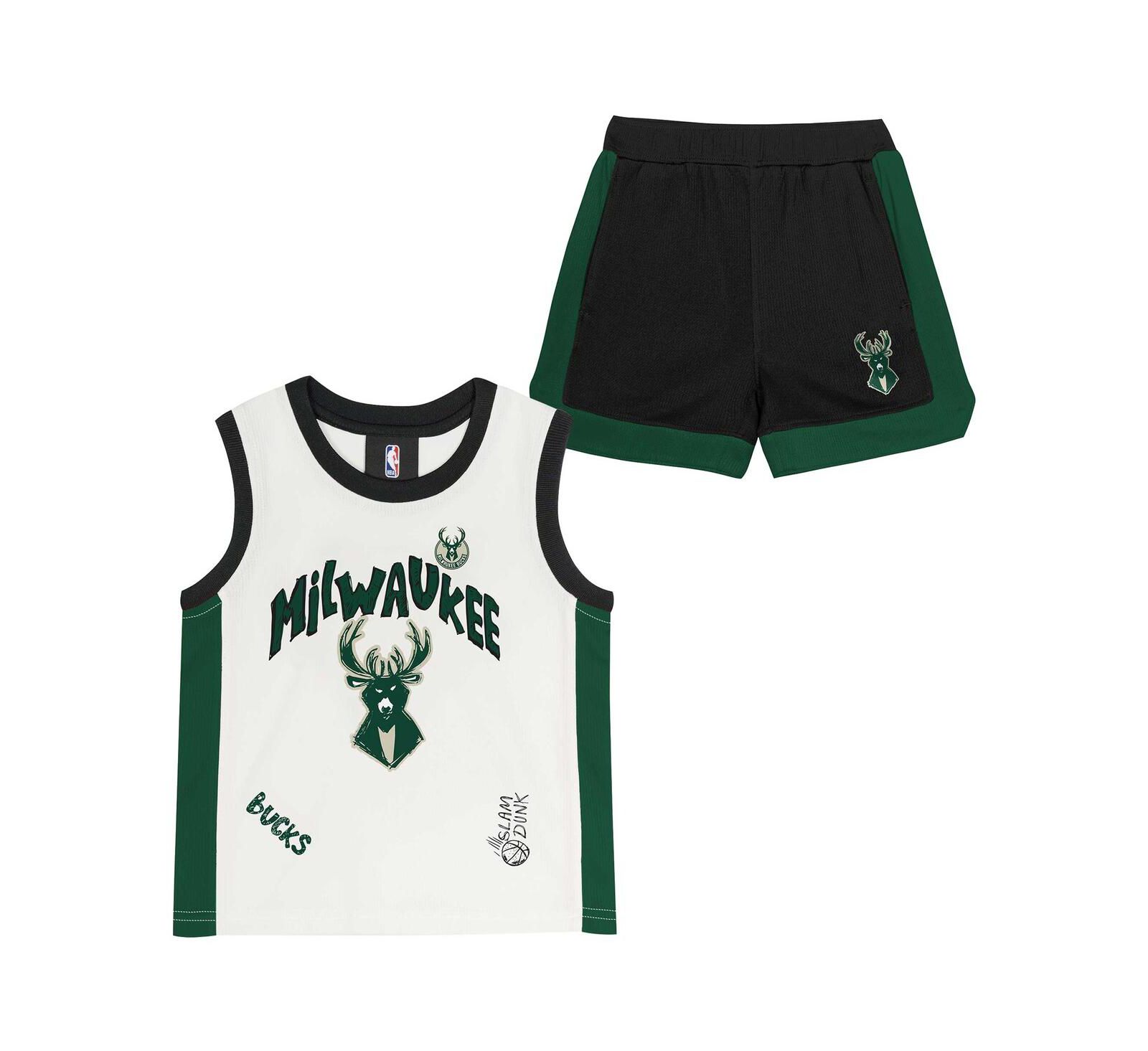 Комплект Outerstuff Milwaukee Bucks Mesh Tank Top and Shorts для детей