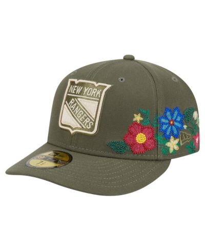 New Era Men's Olive New York Rangers Tonal Florals 59FIFTY Fitted Hat