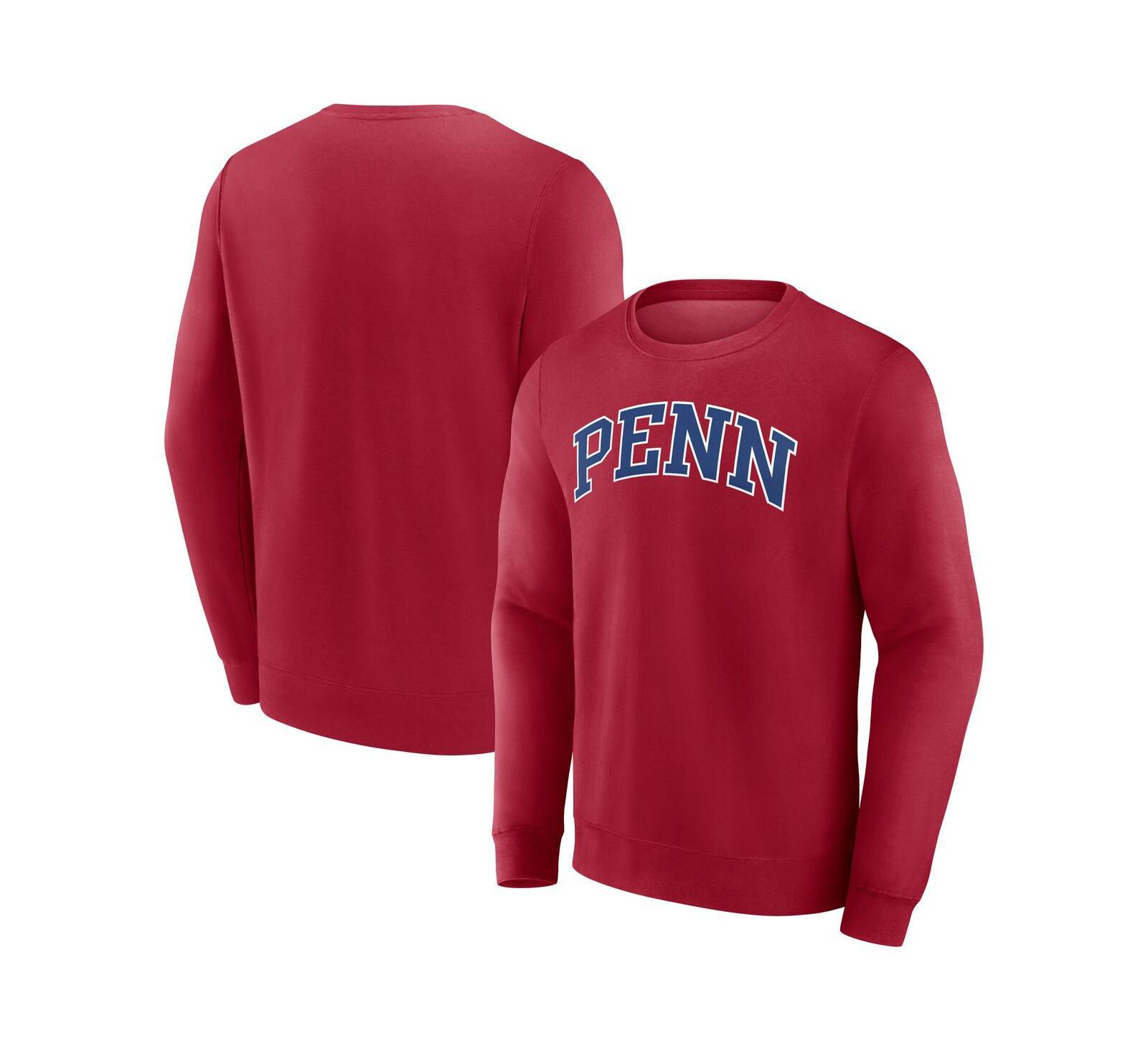 Fanatics Men's Red Pennsylvania Quakers Short Name Pullover Sweatshirt
