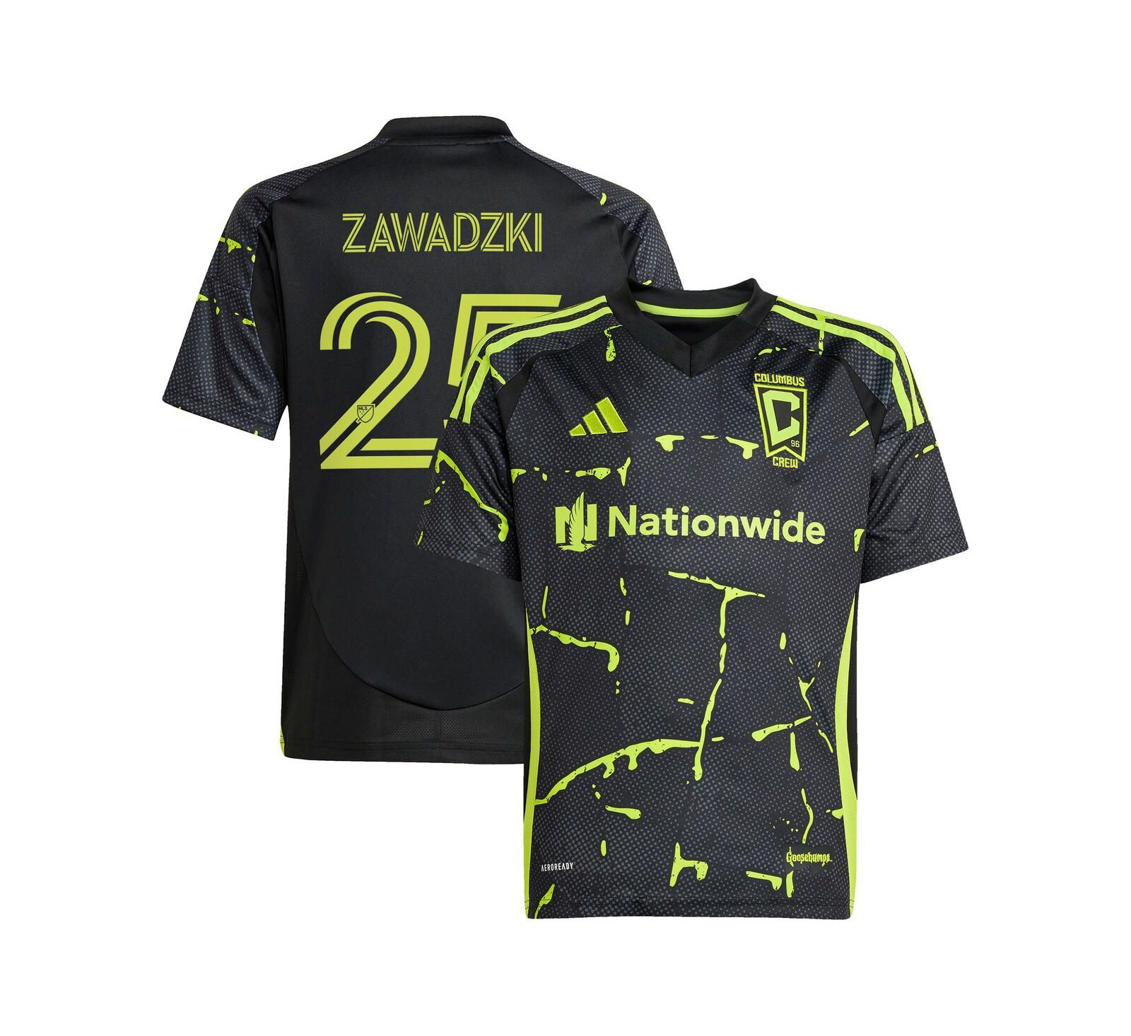 Джерси Adidas Sean Zawadzki Black Columbus Crew 2025 The Goosebumps Kit Replica