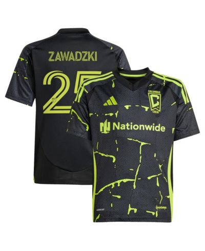 Adidas Big Boys and Girls Sean Zawadzki Black Columbus Crew 2025 The Goosebumps Kit Replica Player Jersey