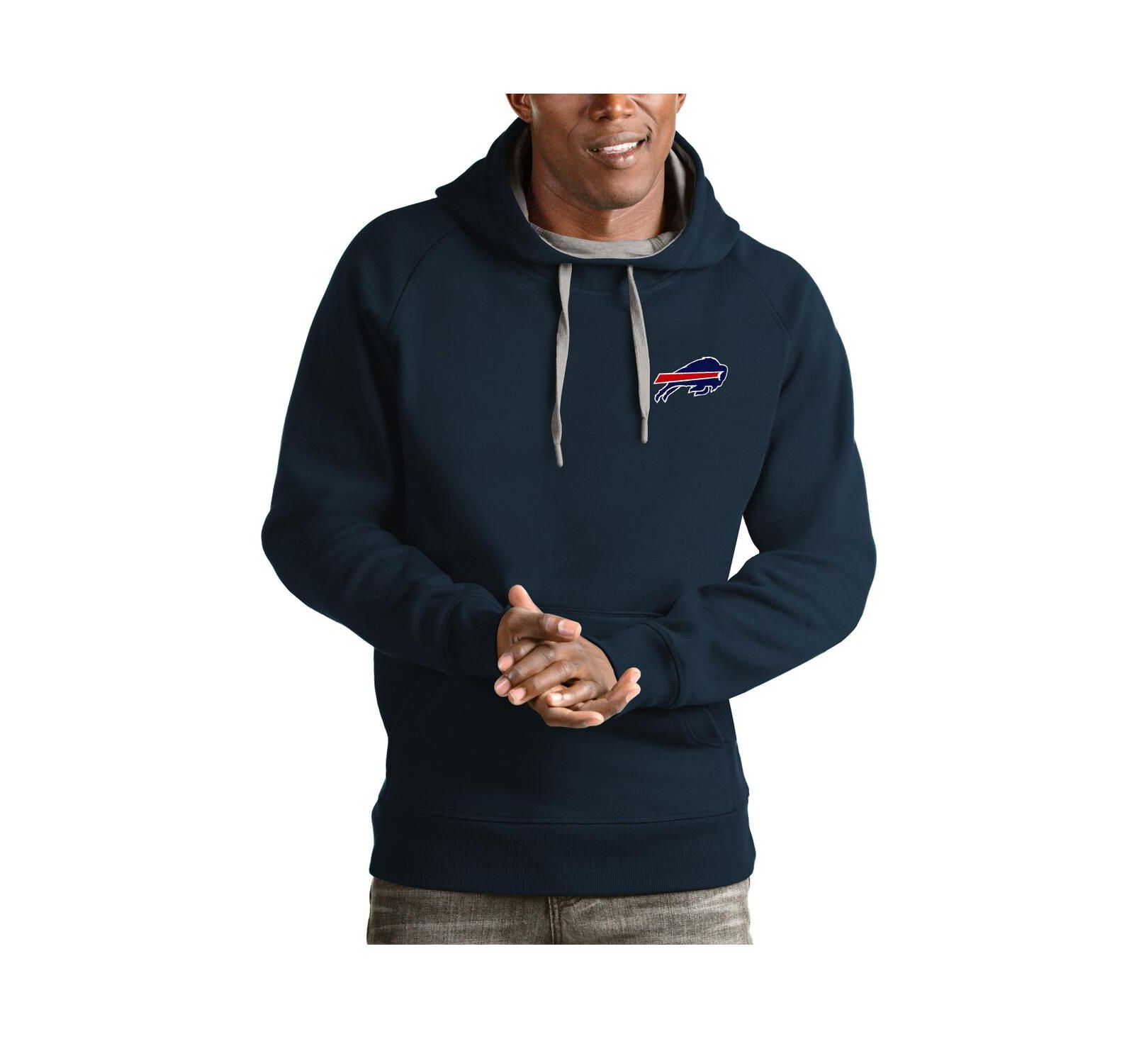 Худи Antigua Men's темно-синий с логотипом Buffalo Bills Victory