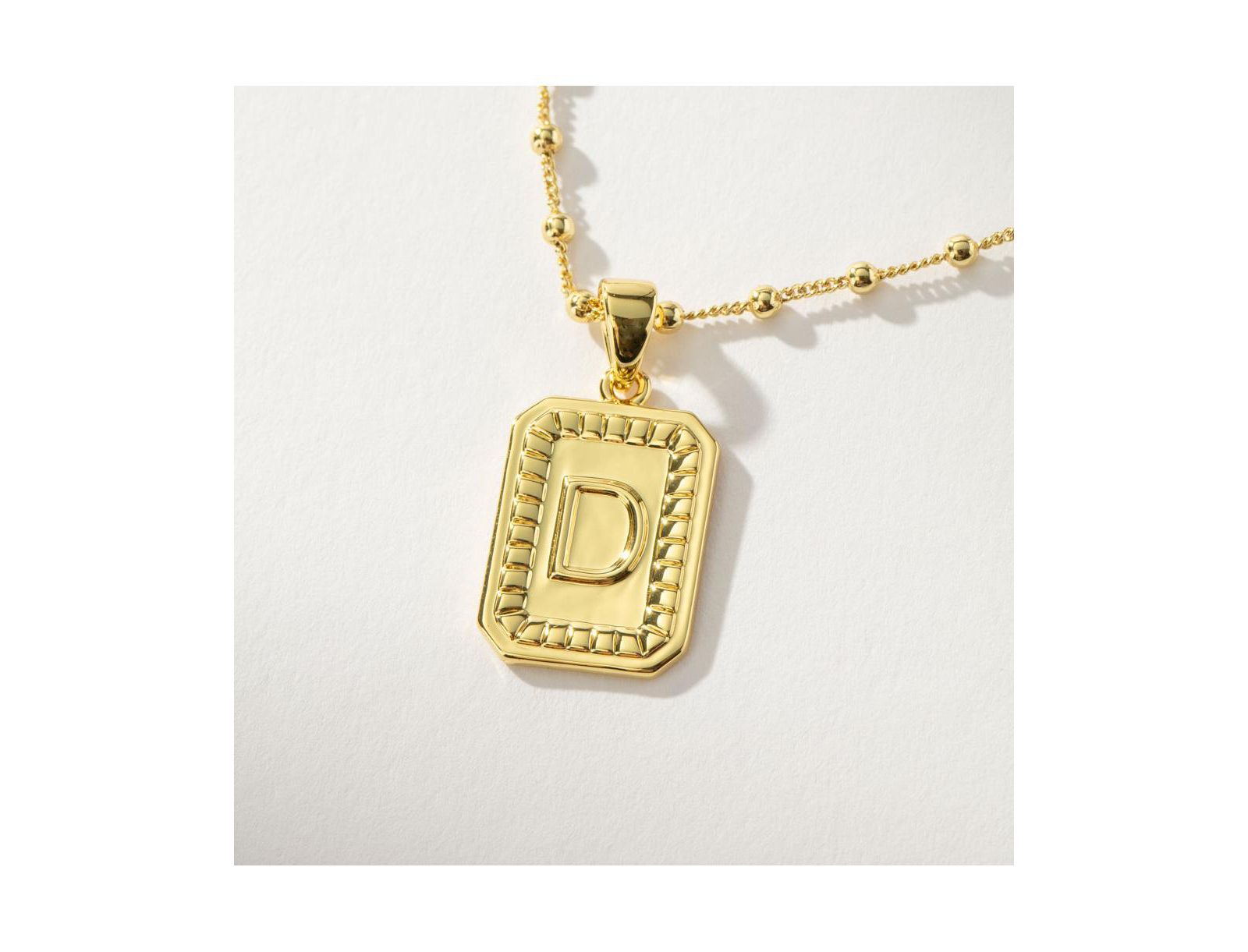Uncommon James Ожерелье Sur Initial 14k Gold-Plated