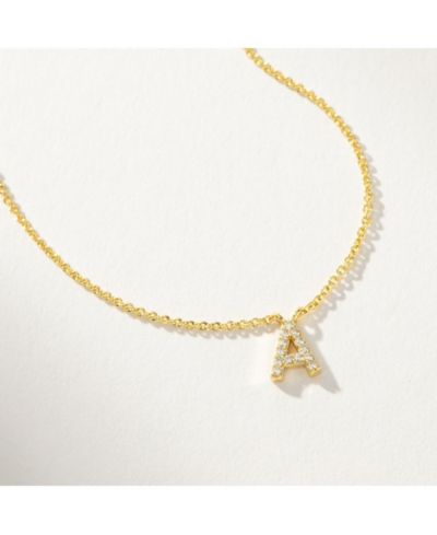 Uncommon James Cubic Zirconia Initial Necklace 14K Gold-Plated