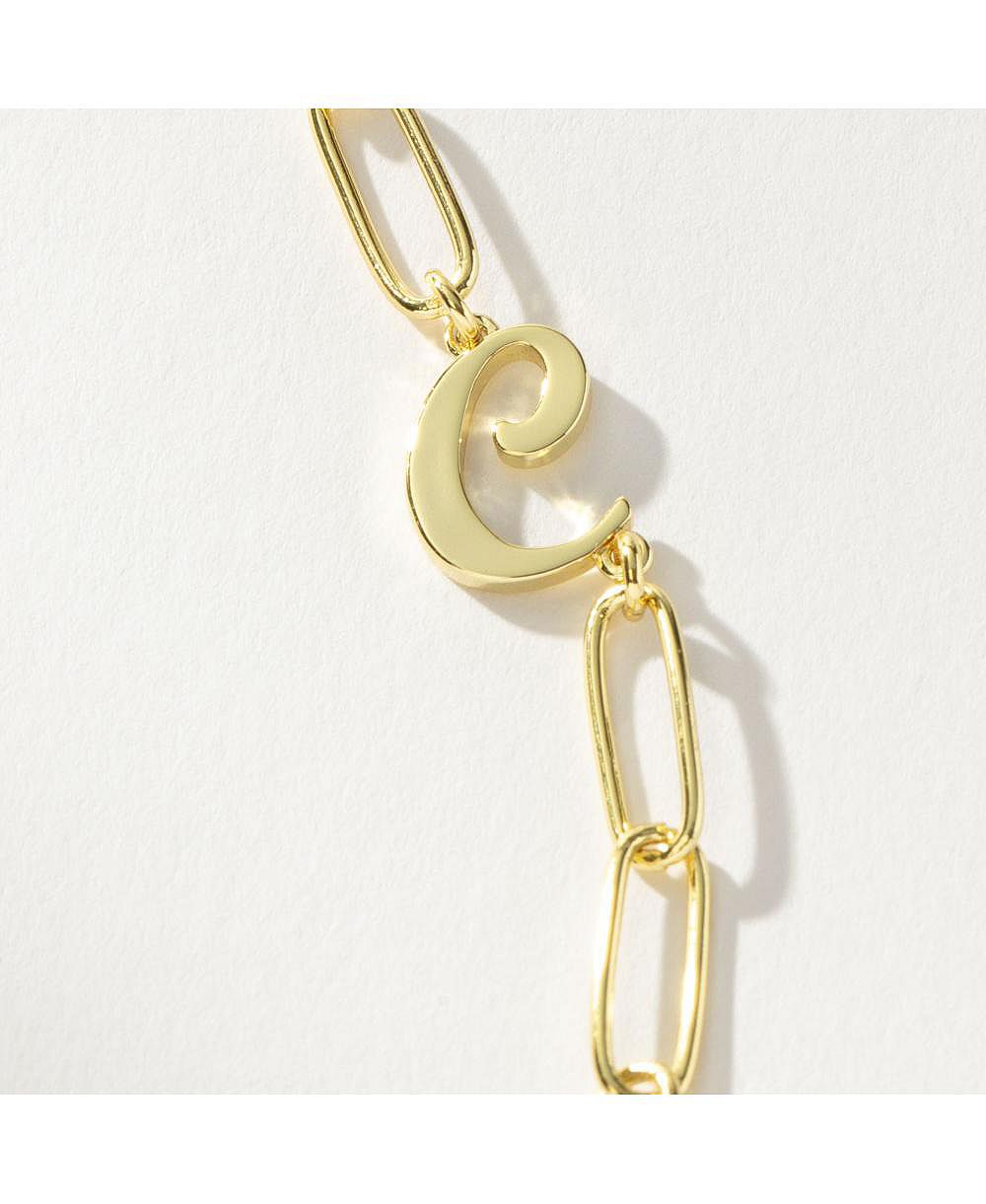 Uncommon James ожерелье с инициалами из позолоченного золота 14k