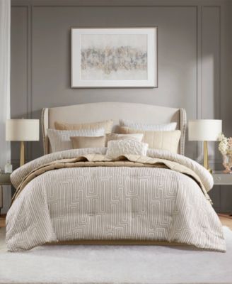 Madison Park Royce Luxury Jacquard 10-Piece Comforter Set, King