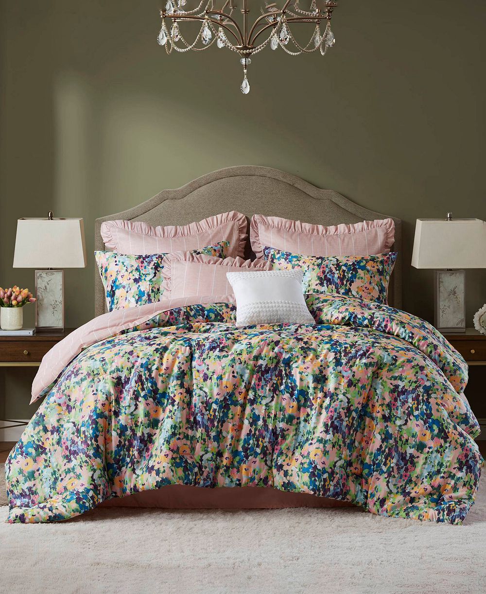 Madison Park Ophelia Цветочный комплект из 8 шт., Queen