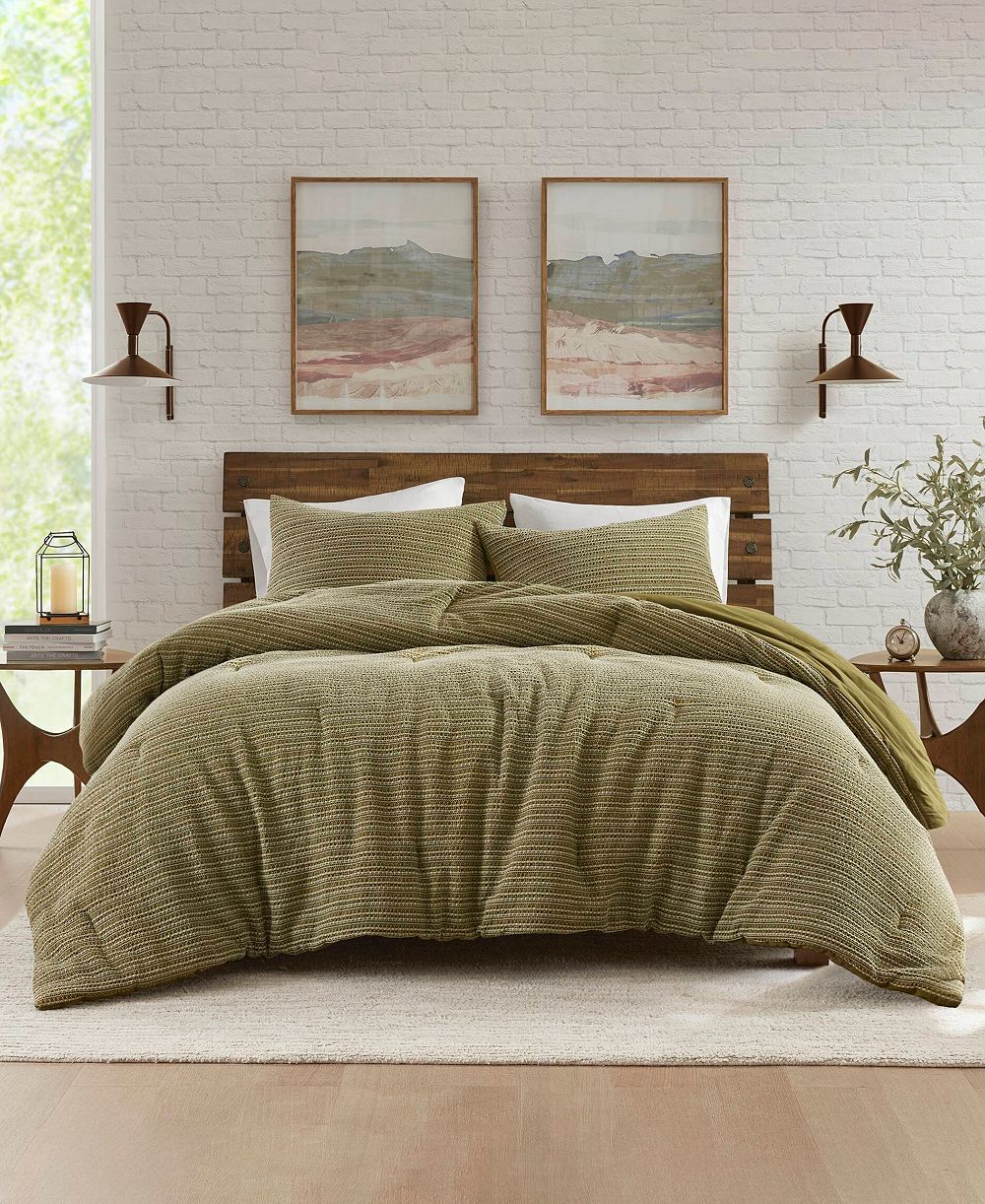 Woolrich Lyon Waffle Washed 3-Pc. Comforter Set, Full/Queen
