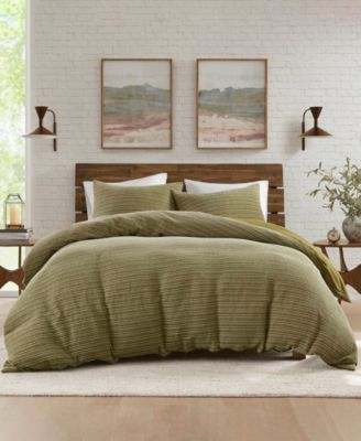 Woolrich Lyon Waffle Washed 3-Pc. Duvet Cover Set, Full/Queen