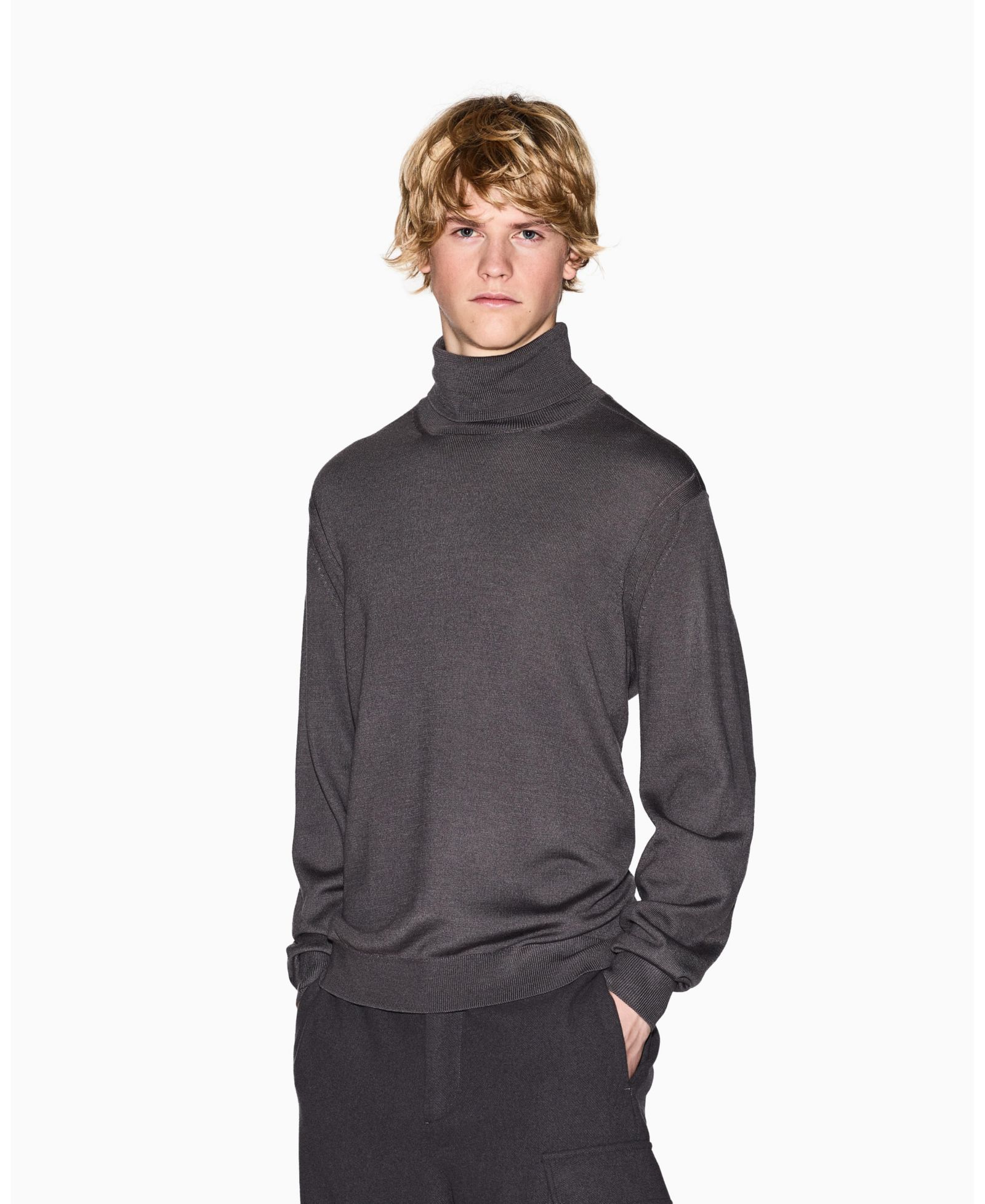 A|X Armani Exchange Men's Cozy Lab Wool Turtleneck Sweater