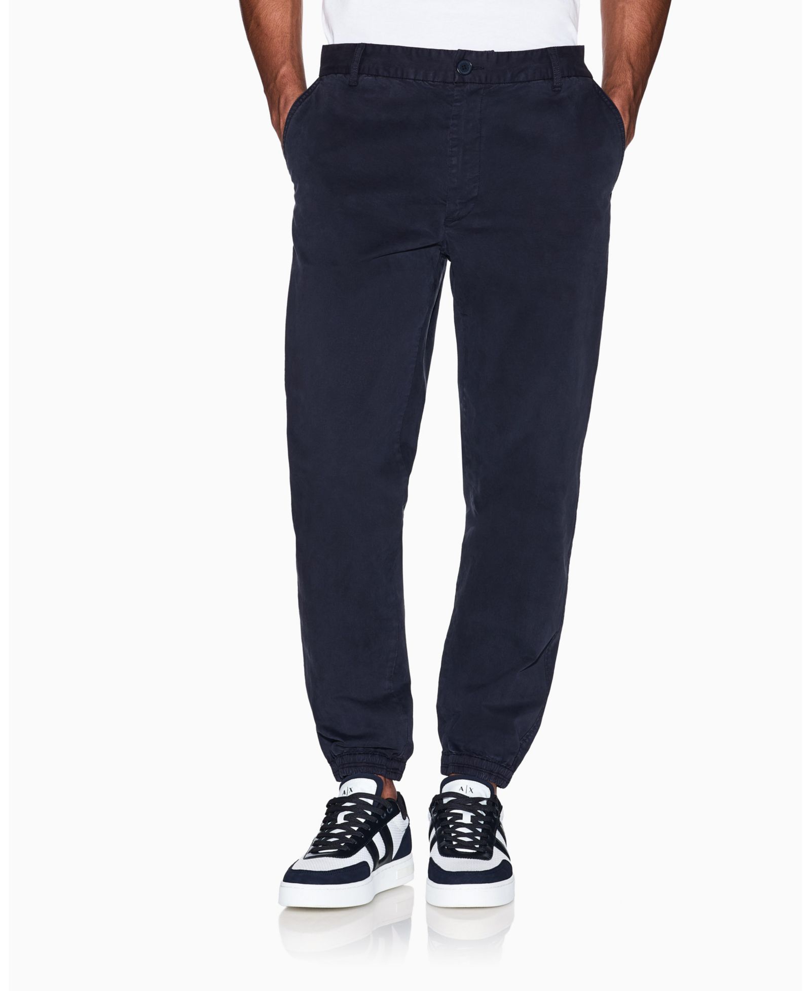 A|X Armani Exchange Men's Stretch Twill Scrunch Pants