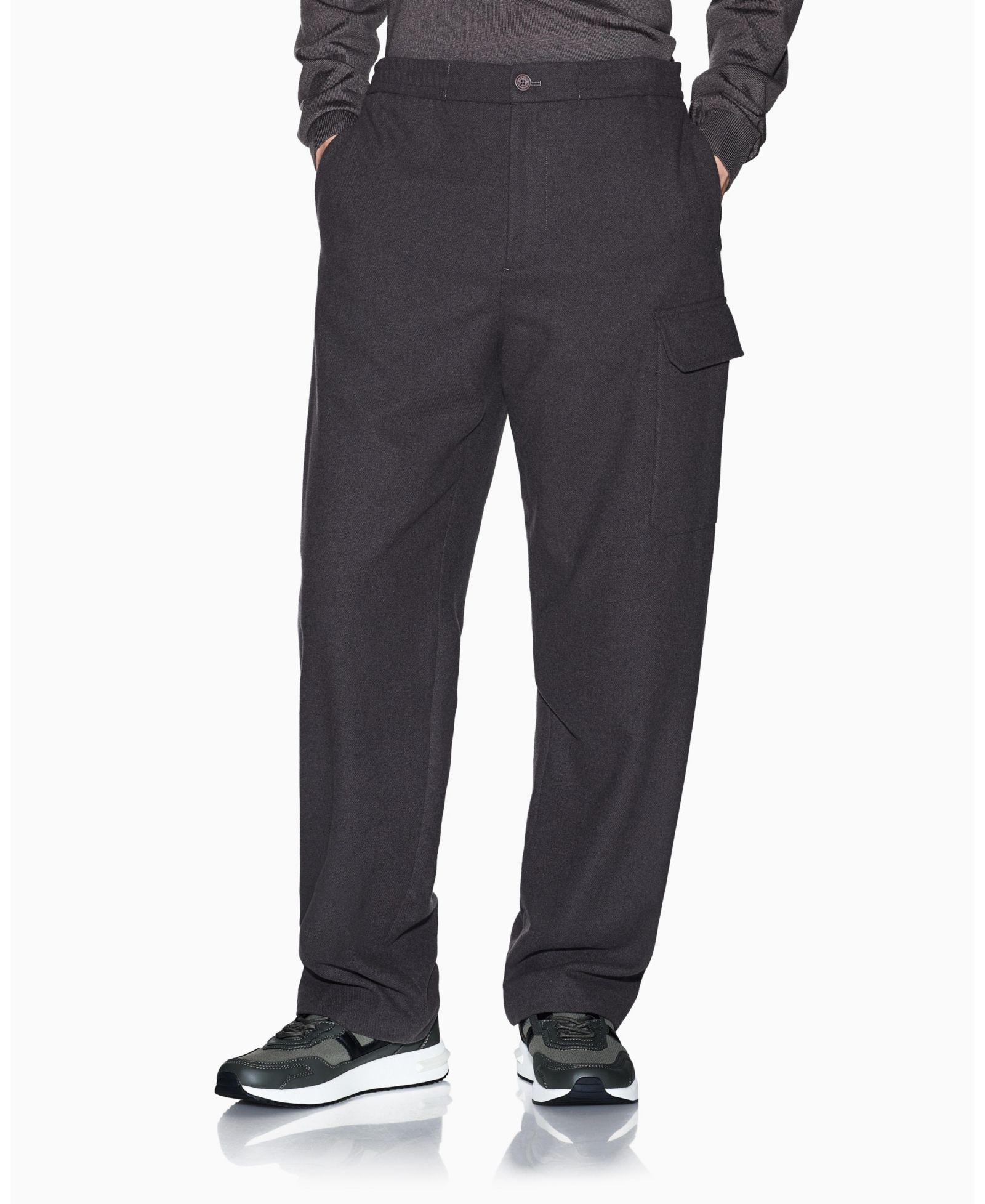 A|X Armani Exchange Men's Cozy Lab Wool Cargo Pants