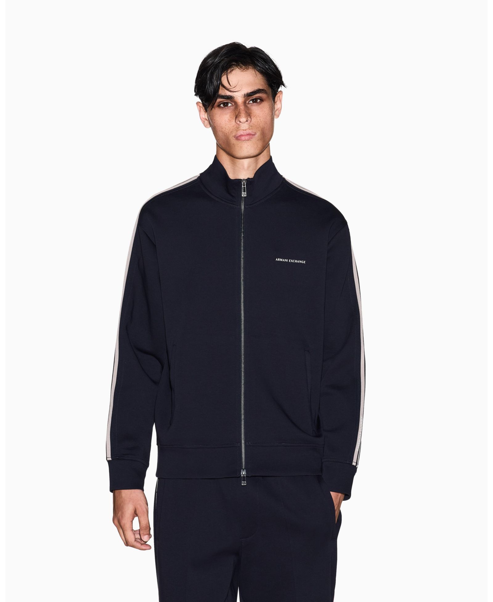A|X Armani Exchange Men's Tape Full Zip Sweatshirt