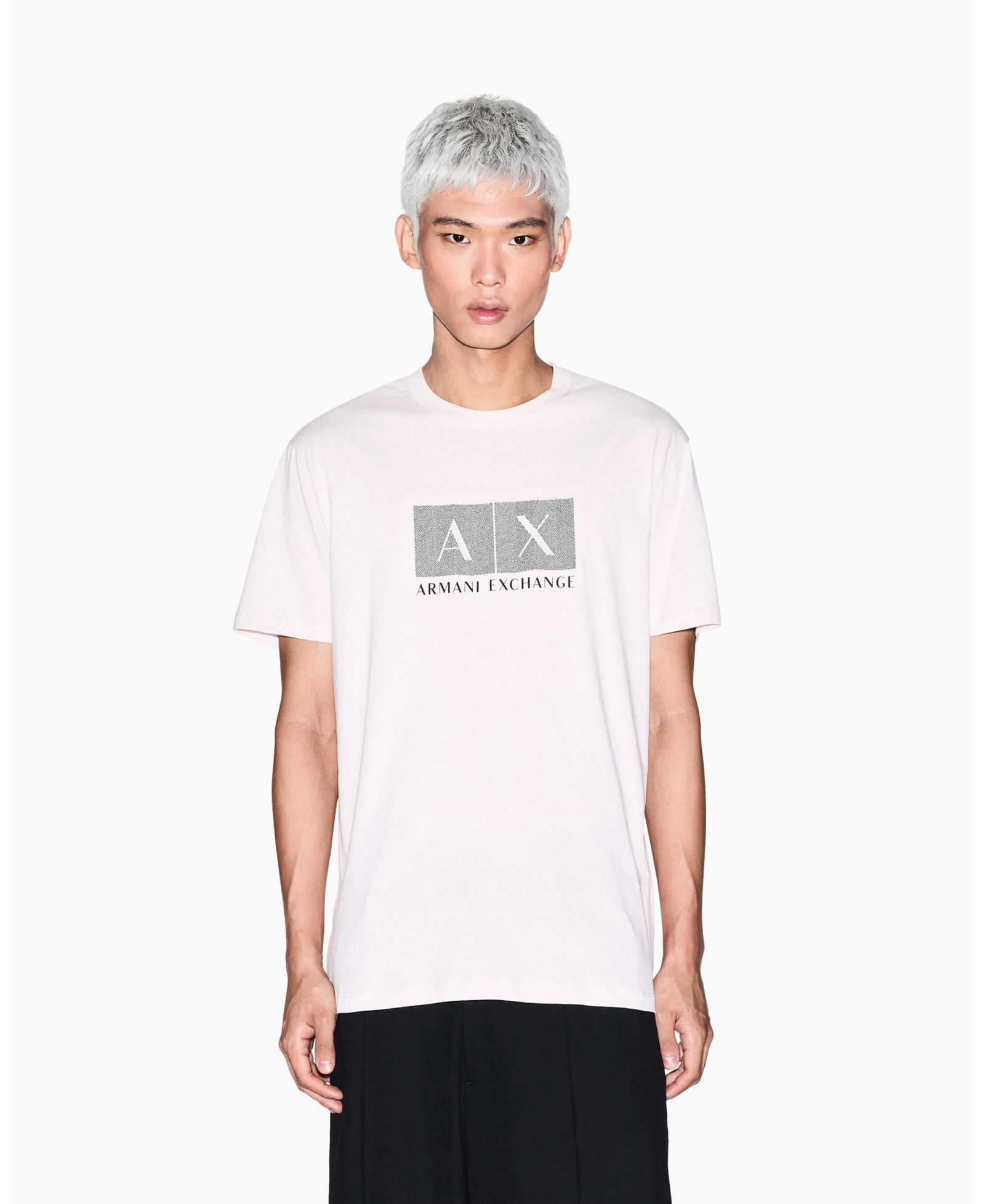 A|X Armani Exchange Men's Textured Grid Box T-Shirt
