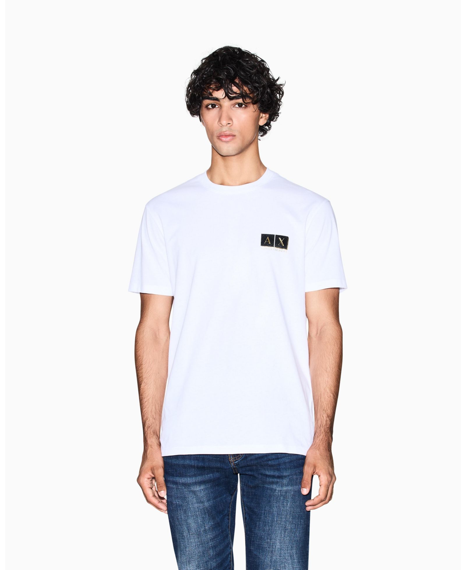 A|X Armani Exchange Мужской Gold Logo Graphic T-Shirt