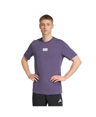 Adidas Men's Purple Manchester United Jersey Hook T-Shirt