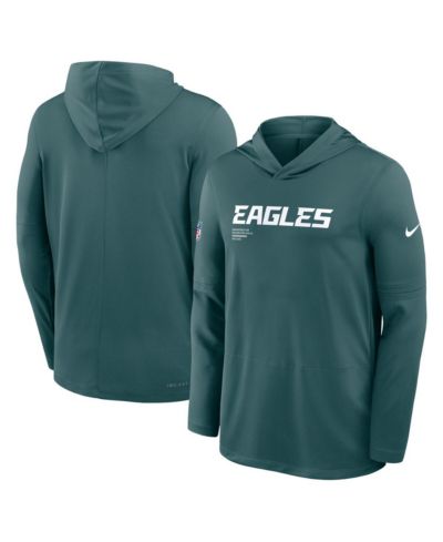 Nike Men's Midnight Green Philadelphia Eagles Big & Tall Sideline Performance Long Sleeve Hoodie T-Shirt