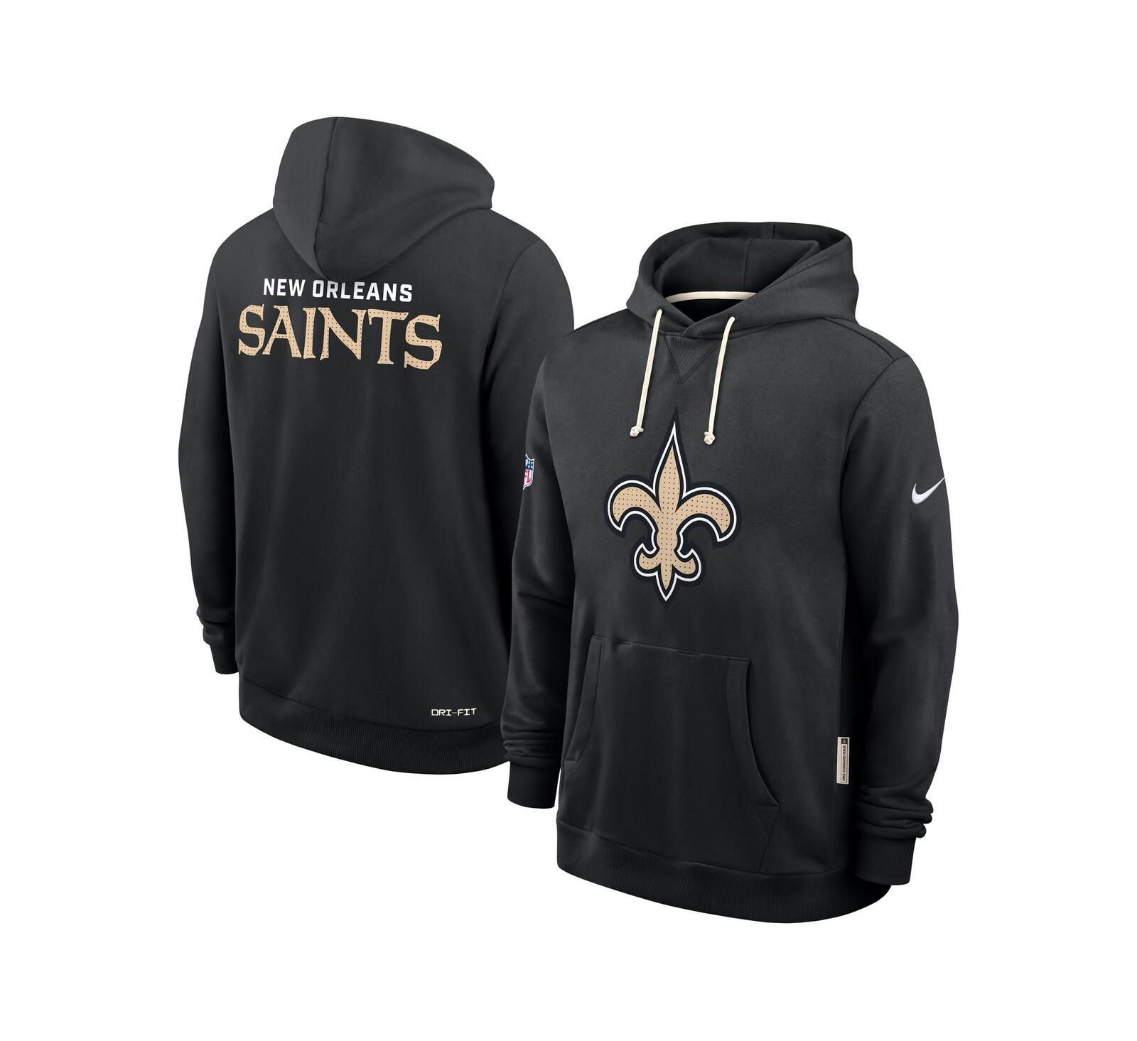 Nike Men's Black New Orleans Saints Sideline Initial Home Performance Pullover Hoodie
