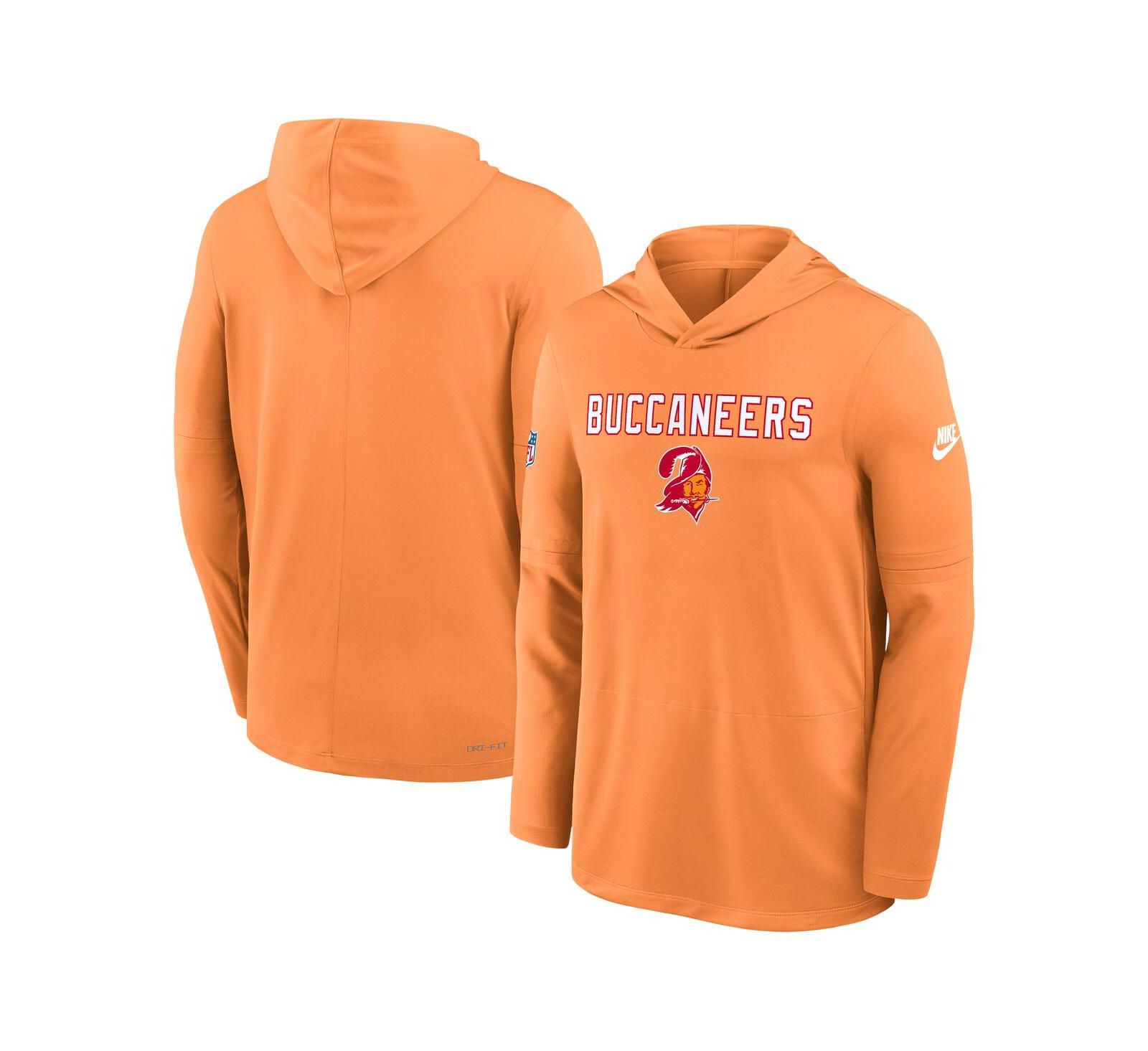 Nike Men's Orange Tampa Bay Buccaneers Alt Pack Pass Accuracy Performance Long Sleeve Hoodie T-Shirt