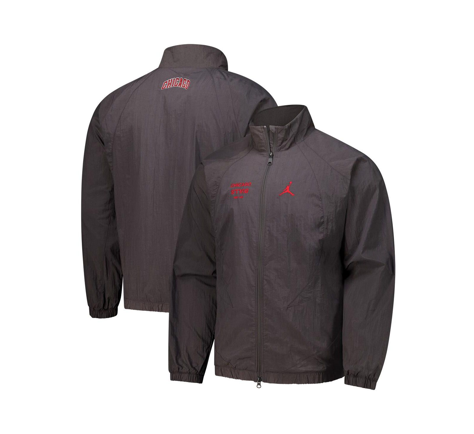 Jordan Men's Gray Chicago Bulls Courtside Statement Edition Jumpman Jam Full-Zip Jacket