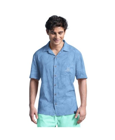 Margaritaville Men's Blue Arizona Diamondbacks Linen Party Button-Up Shirt