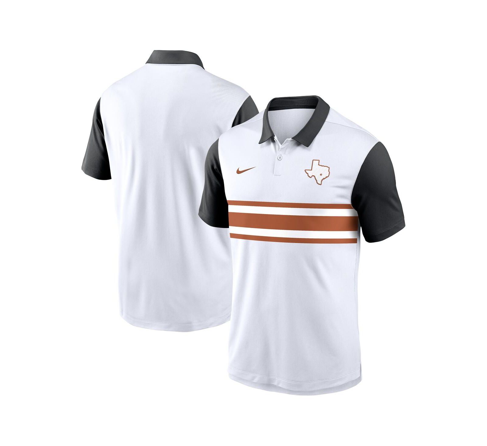 Поло Nike Men's White/Black Texas Longhorns Athletic Prep Alt Logo Vapor Performance