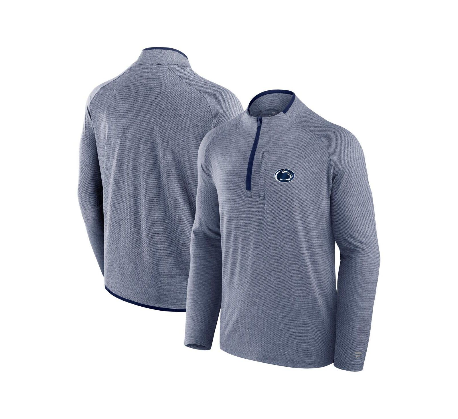 Мужская куртка Fanatics Navy Penn State Nittany Lions Mock Neck Half-Zip Pullover Jacket