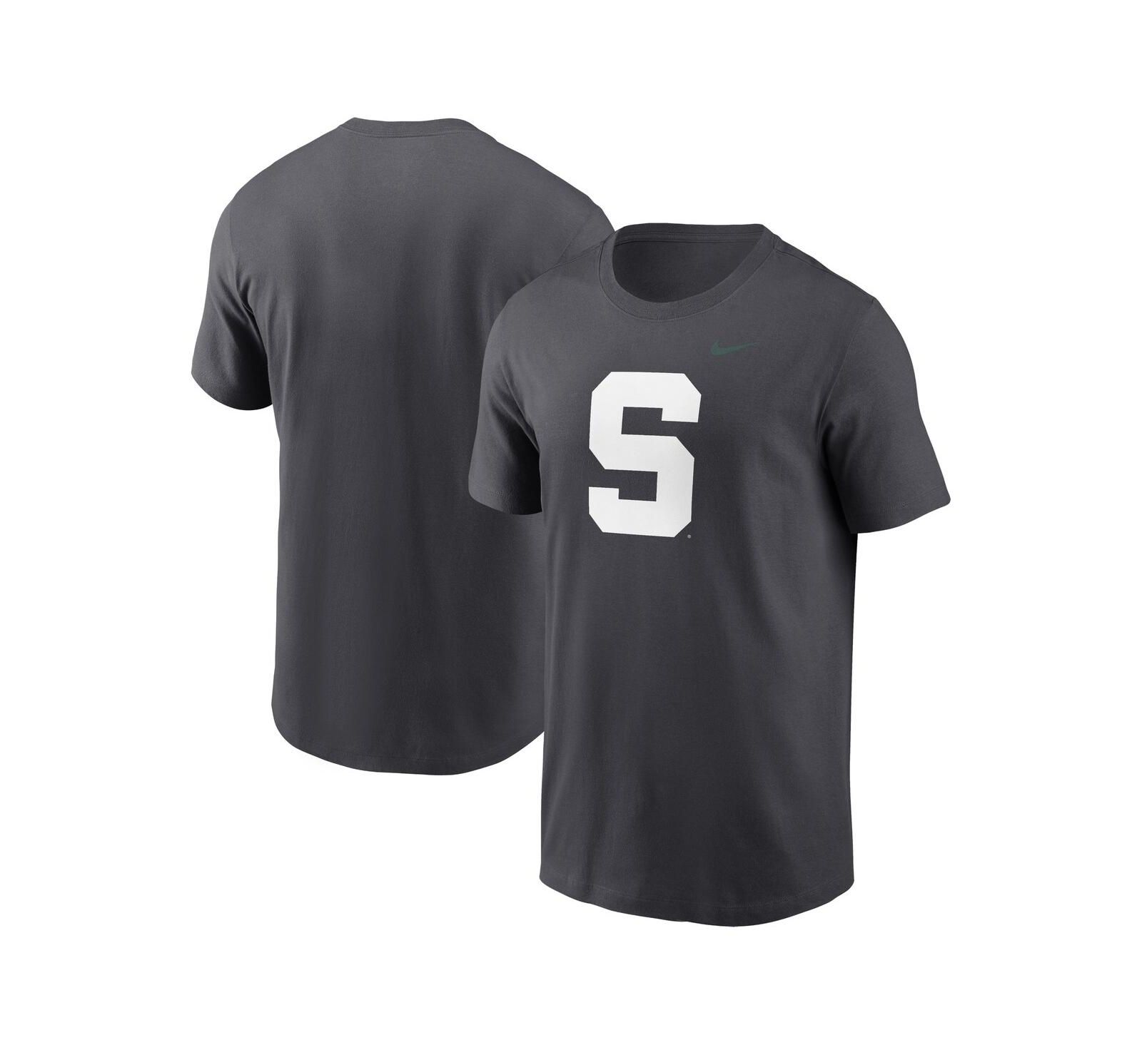Мужская футболка Nike Michigan State Spartans Primetime Alternate Logo Anthracite