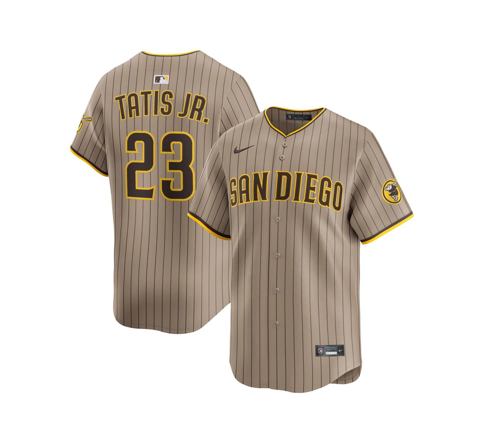 Мужская джерси Nike Fernando Tatis Jr. Khaki San Diego Padres Alternate Limited Player