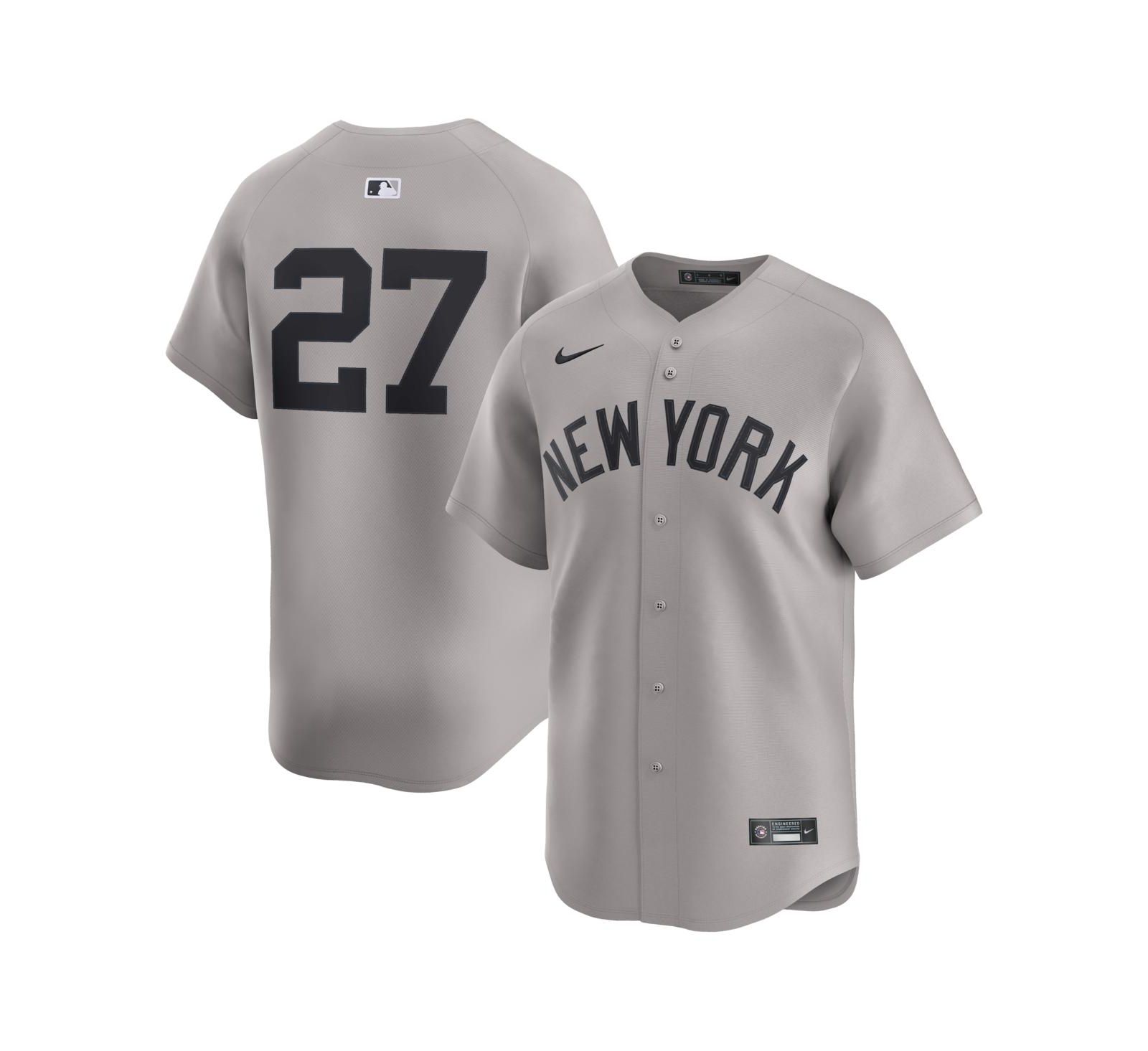 Nike Men's Giancarlo Stanton Gray New York Yankees Road Limited Player Jersey