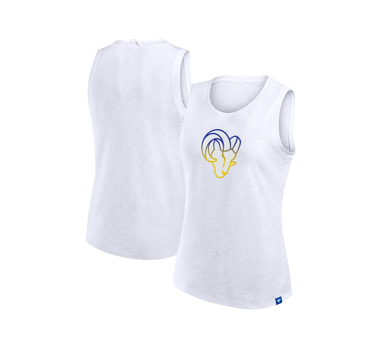 Женский топ Fanatics Los Angeles Rams White Slub Tank Top