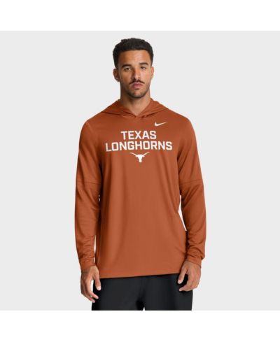 Nike Men's Texas Orange Texas Longhorns 2025 Sideline Performance Long Sleeve Hoodie T-Shirt