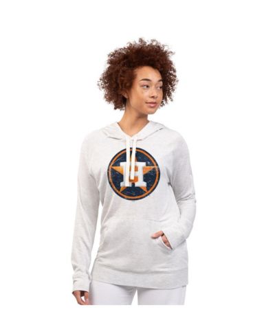 G-III 4Her by Carl Banks Women's Oatmeal Houston Astros Pregame Pullover Hoodie