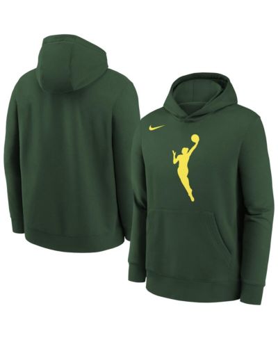 Детская толстовка Nike Big Boys and Girls Hunter Green WNBA Logo Essential Team Pullover Hoodie