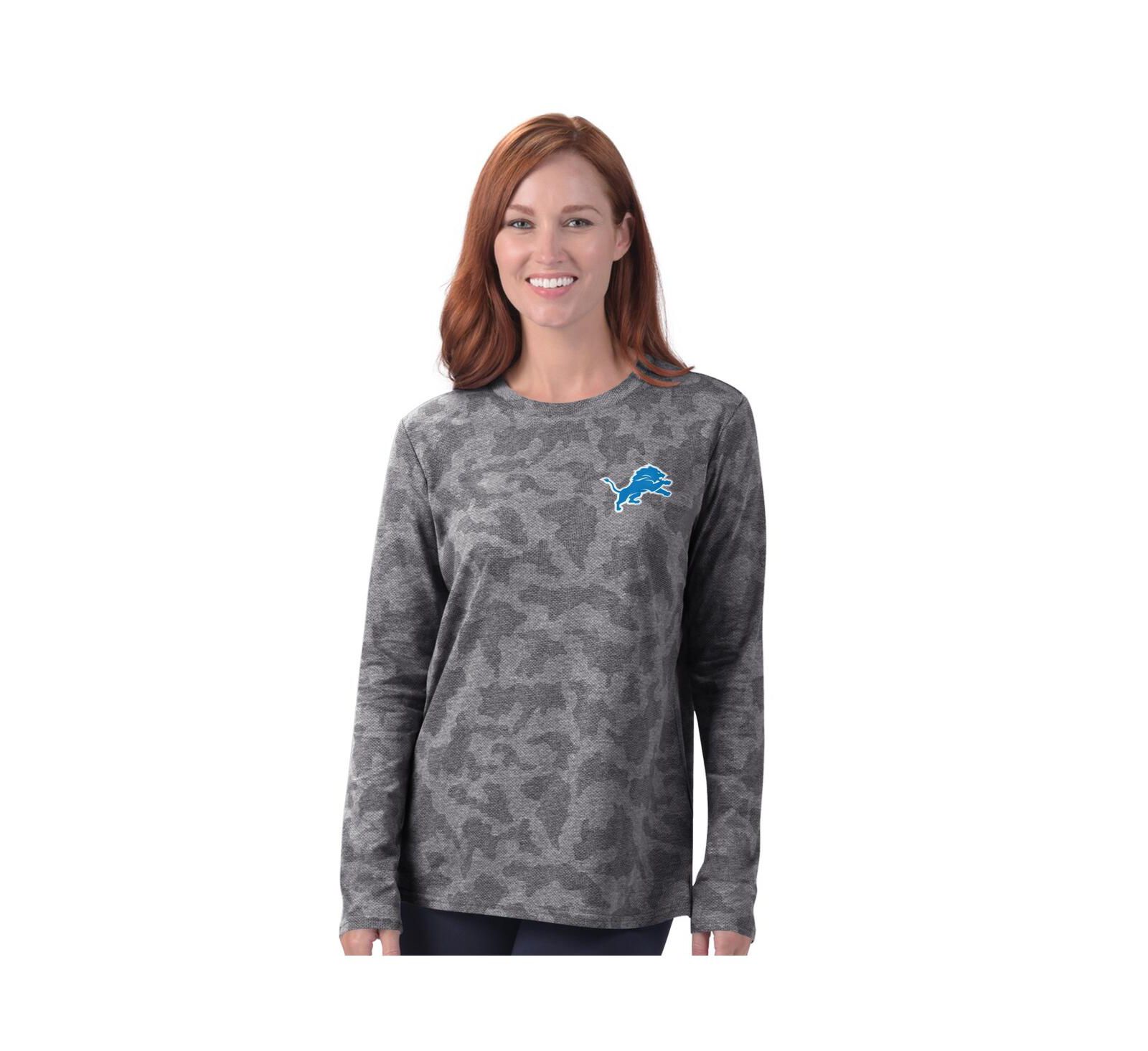 MSX by Michael Strahan Женская футболка MSX Detroit Lions Camo Performance Long Sleeve