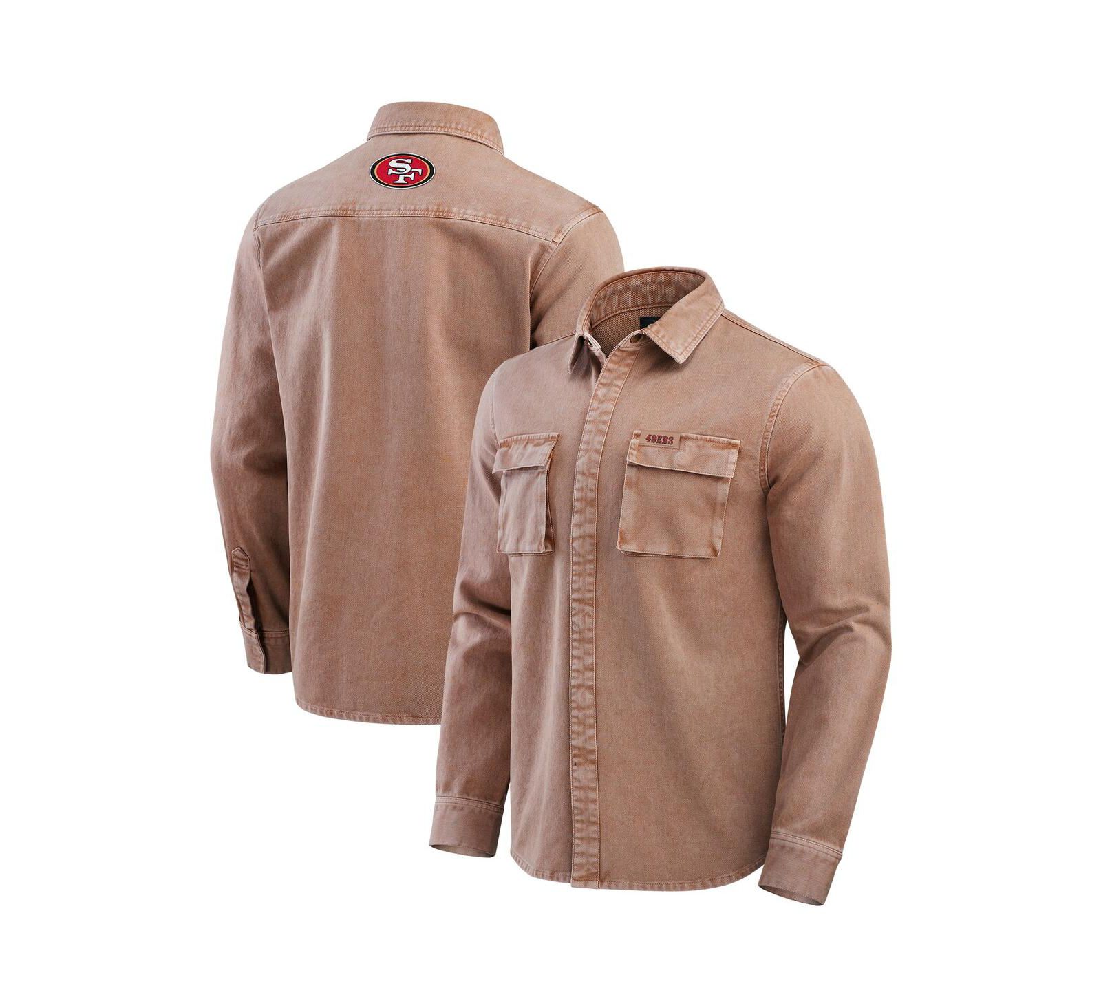 Fanatics Мужская рубашка с длинным рукавом San Francisco 49ers, коричневая