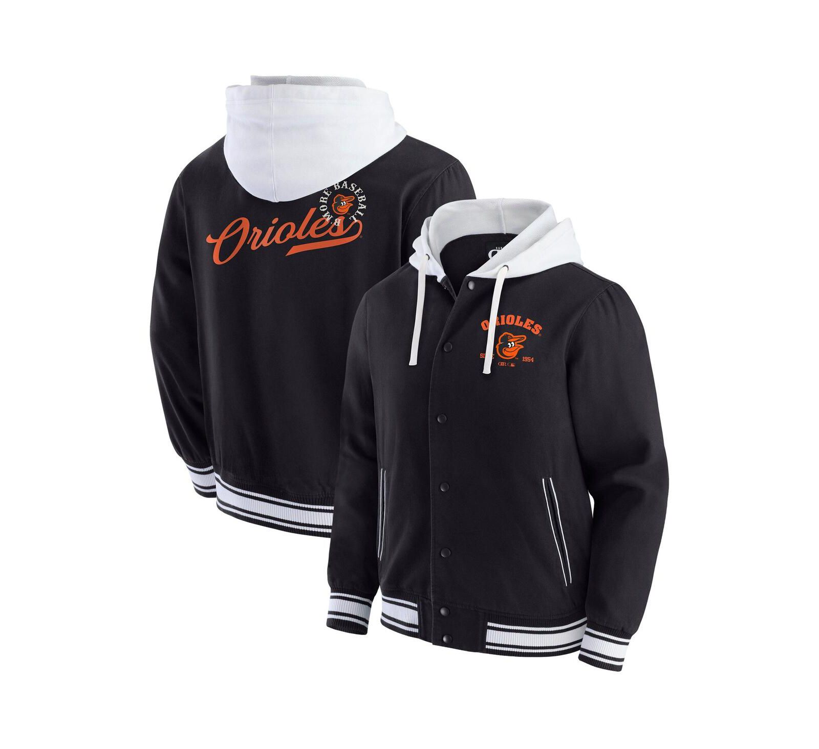 Fanatics Men's Black Baltimore Orioles Full-Snap Hooded Jacket