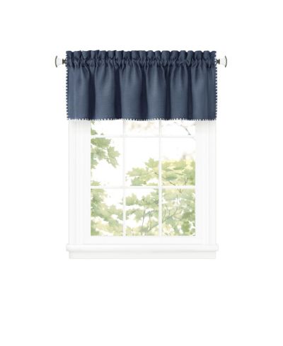 Kate Aurora Coastal Hamptons Living Textured Rod Pocket  Window Valance - Tan/Linen