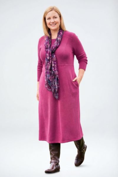 Женское трикотажное платье A-Line Woman Within Thermal Knit