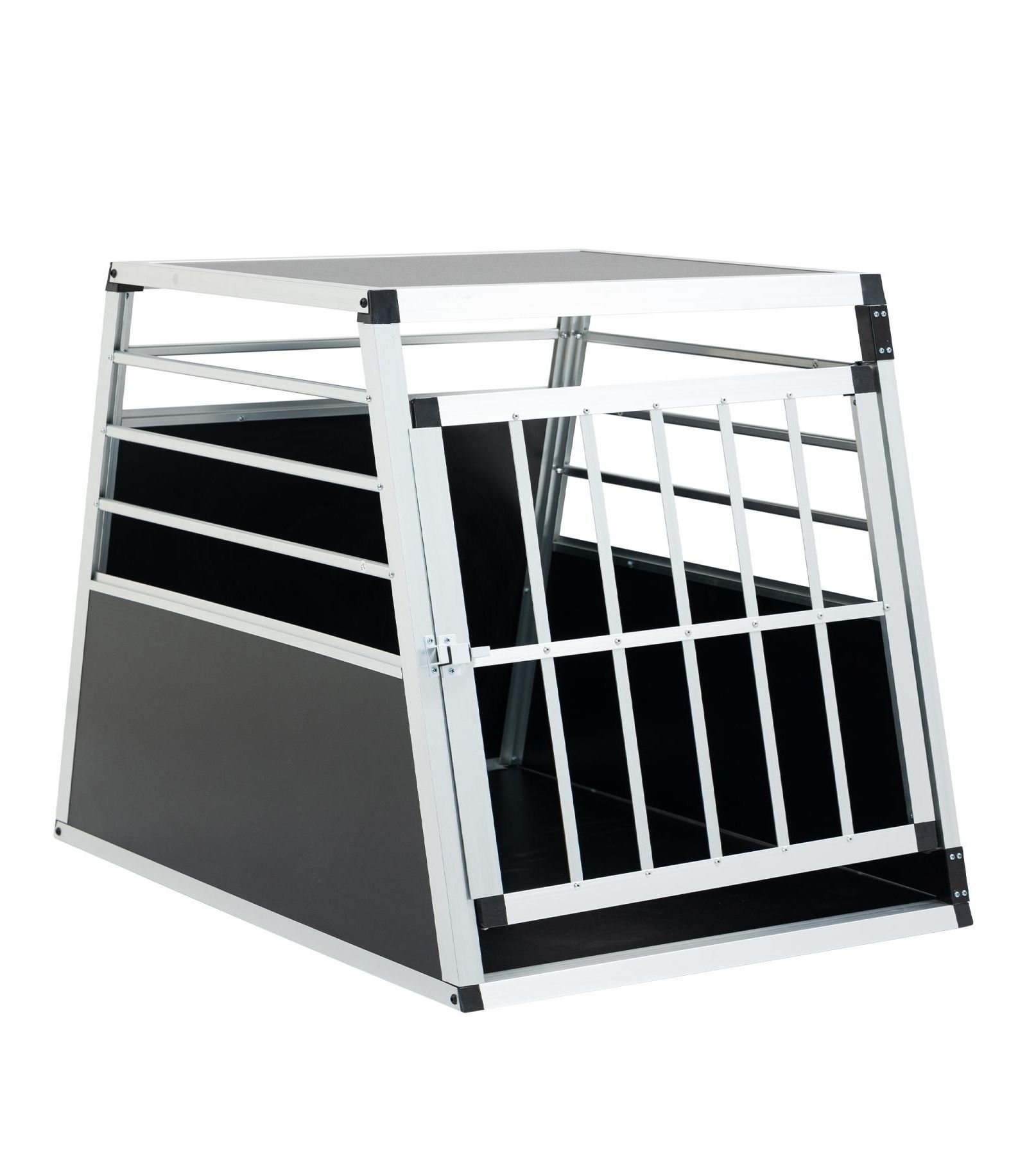 Алюминиевый транспортный бокс для домашних животных Streamdale Furniture, 35x25x27 дюймов, черный/серебристый