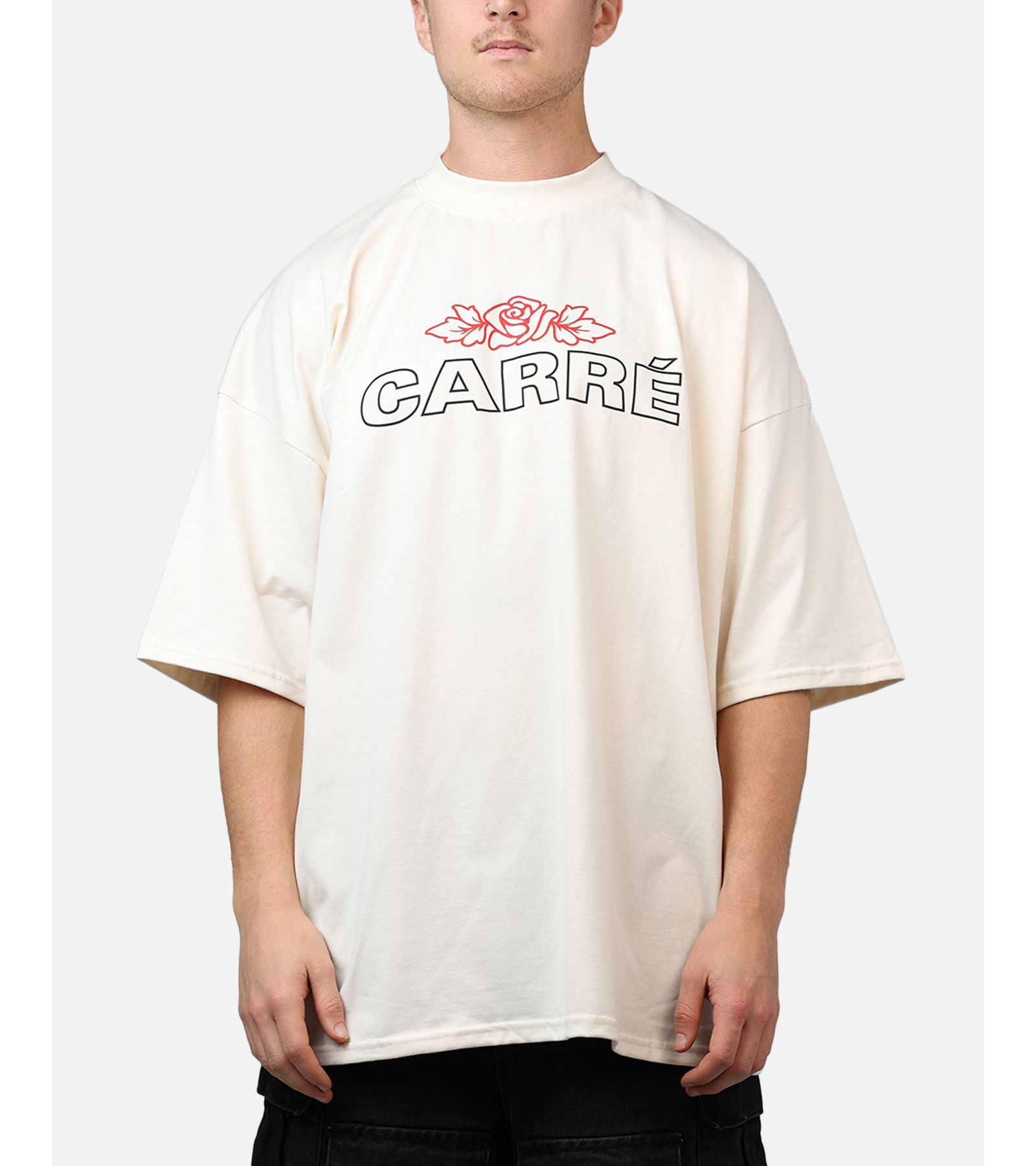 CARRE Men's Rosebud Drop T-Shirt - Off White M