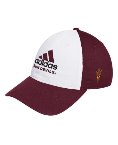 Мужская регулируемая кепка Adidas Arizona State Sun Devils White/Maroon