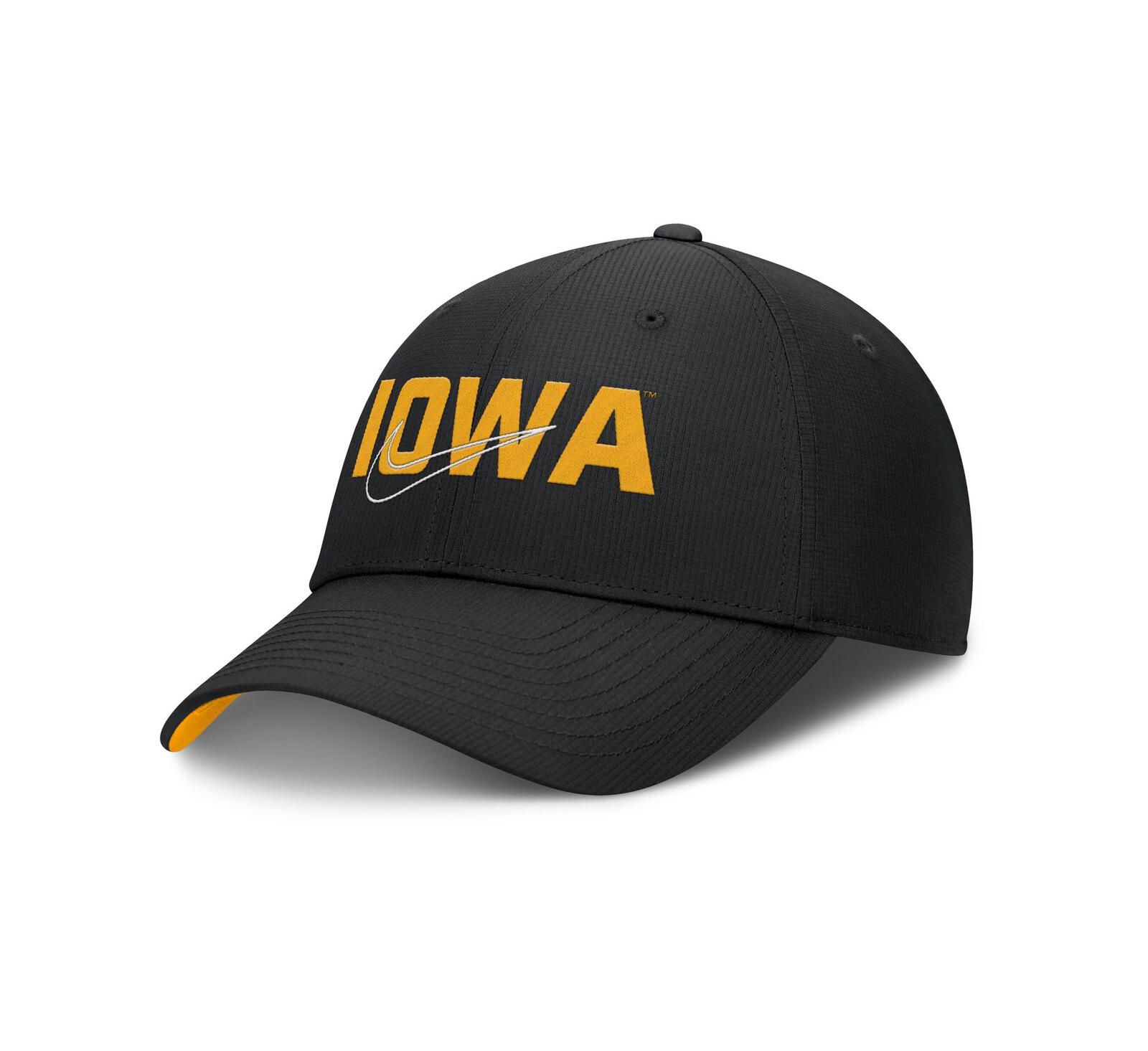 Nike Men's Black Iowa Hawkeyes Club Prep Performance Adjustable Hat