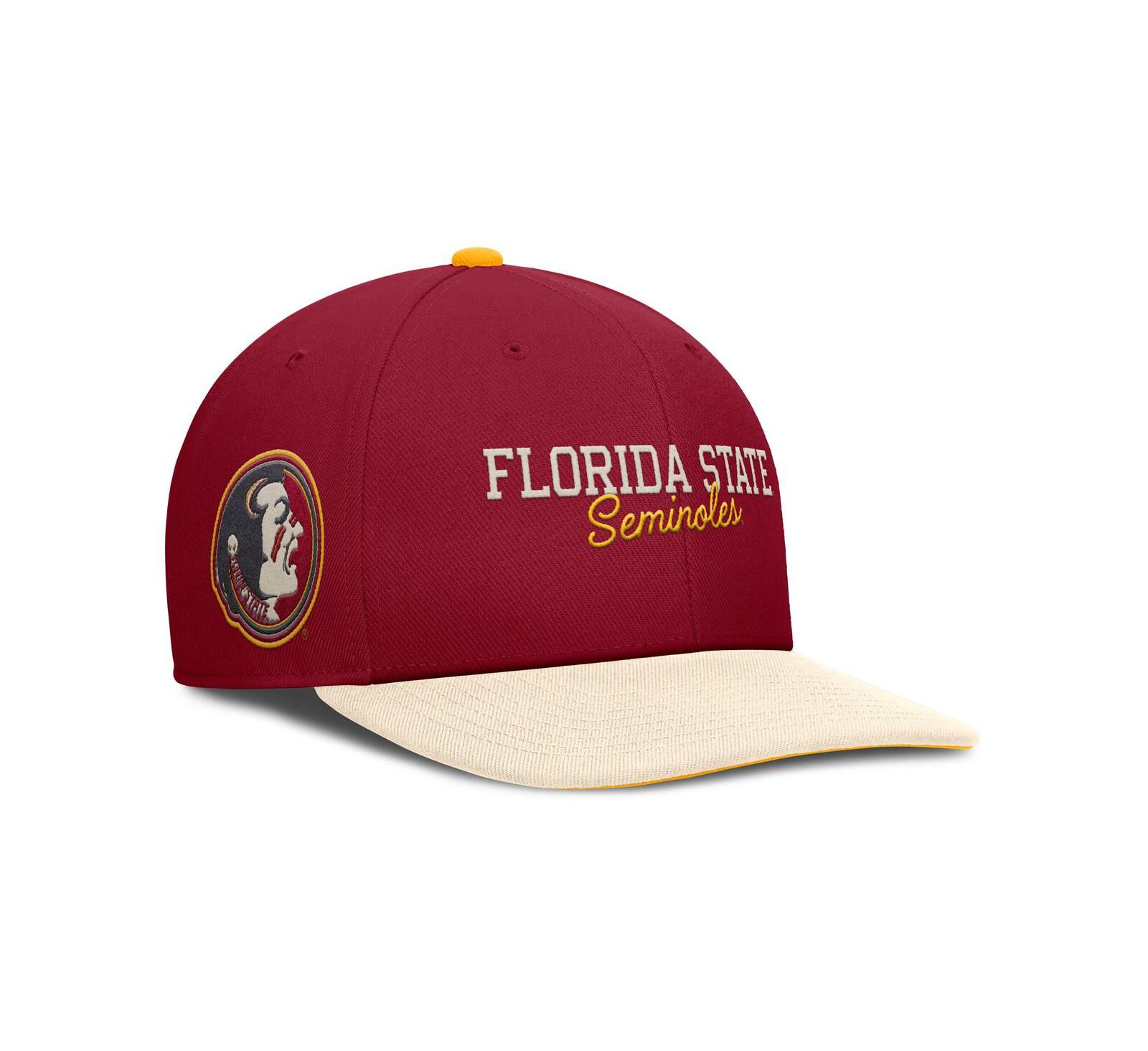 Кепка Nike Men's Garnet/Cream Florida State Seminoles Pro Legacy Script Snapback