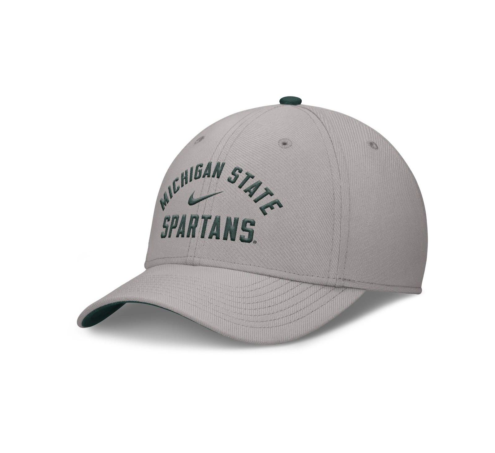 Мужская кепка Nike Michigan State Spartans Rise Prep Performance Flex, серая