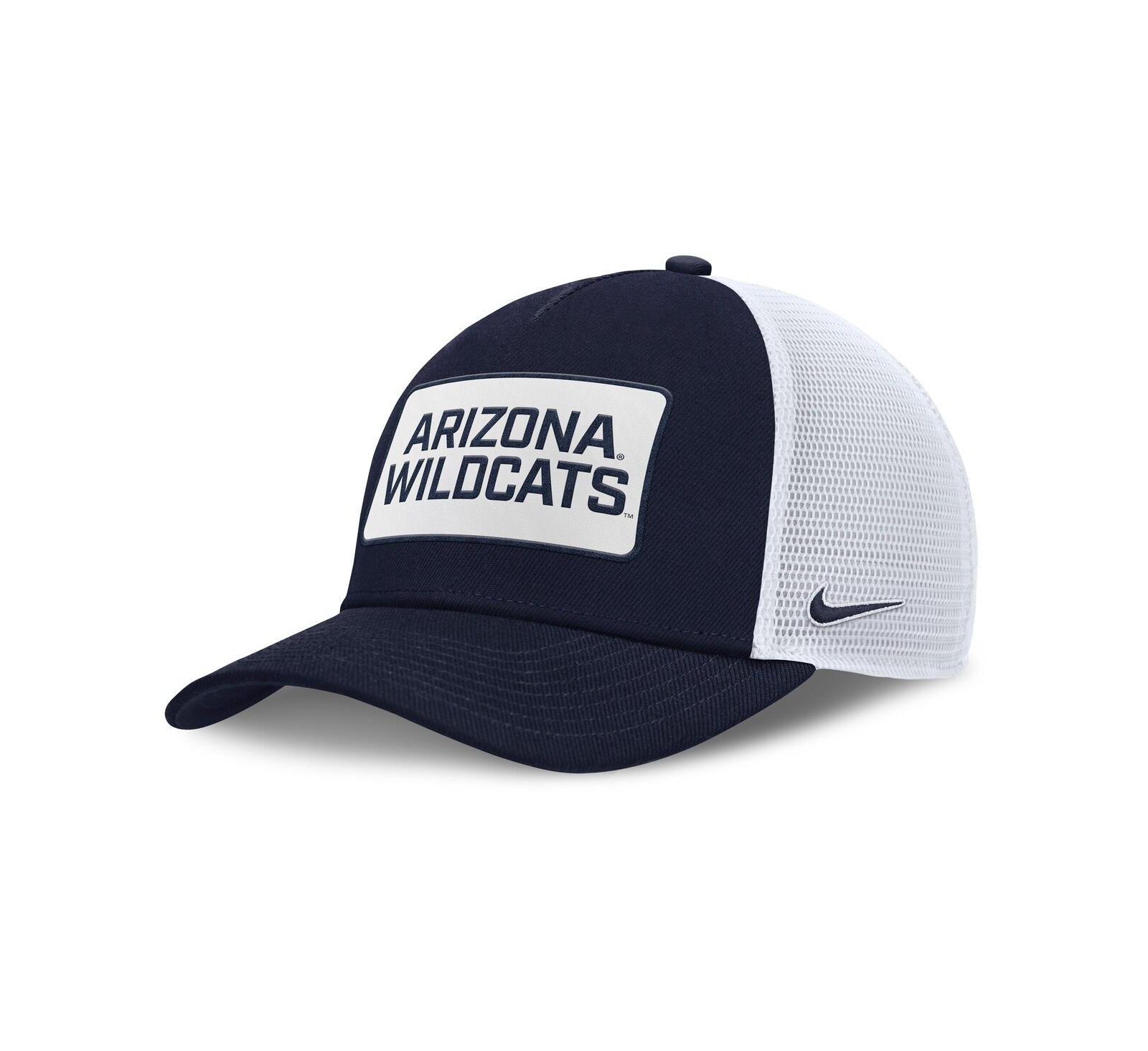 Мужская кепка Nike Navy/White Arizona Wildcats 2025 On-Field Rise Patch Trucker Adjustable