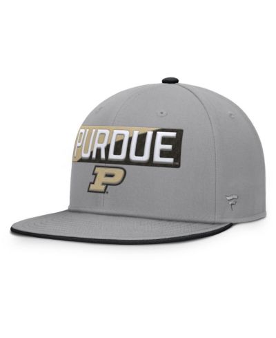 Мужская кепка Fanatics Purdue Boilermakers Duo Snapback серого цвета