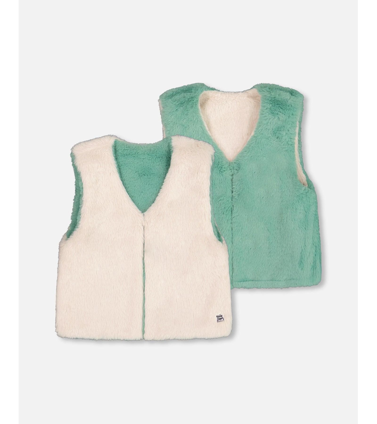 Жилет Deux par Deux Toddler Girls Reversible Faux Fur